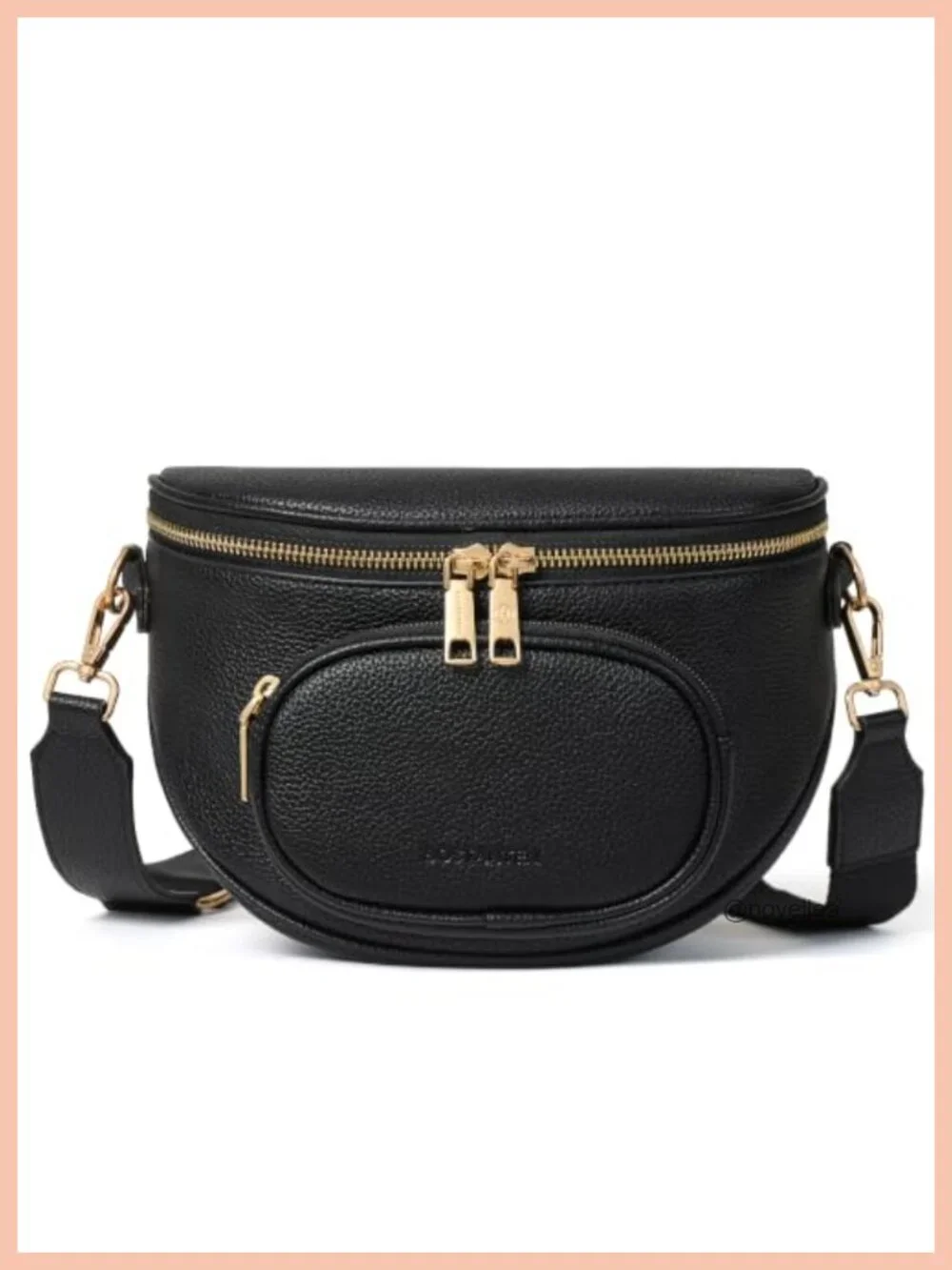 Vegan Leather Suede Bum Bag Crossbody Adjustable Strap RFID Blocking